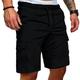 Men's Cargo Shorts Bermuda shorts Casual Shorts Drawstring Plain Comfort Breathable Casual Daily Holiday Fashion Classic Style Black Army Green