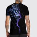Dragon Guardian x LU Men's 3D Dragon Mythical Creature Dark Style Streetwear T Shirt Short Sleeves