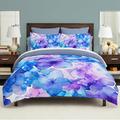 Gradient Blue Color Pattern Duvet Cover Set Comforter Set Soft 3-Piece Luxury Cotton Bedding Set Home Decor Gift King Queen Full Sizehree Piece Set