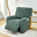 Jacquard Recliner Slipcovers Lazyboy Covers Couch Chair Cover 4-Pcs Set, Non Slip Reclining with Storage Pockets Furniture Protector for Living Room