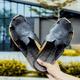 Men's Clogs Mules Slippers Flat Sandals Outdoor Slippers Beach Slippers Walking Vintage Casual Beach Home Daily Beach Cowhide Breathable Loafer Brown 1 Black Light Brown Summer