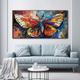 Handmade Oil Painting Canvas Wall Art Decoration Abstract Animal Butterfly for Home Decor Rolled Frameless Unstretched Painting