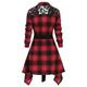 Women's Lace Shirt Blouse Shacket Plaid Casual Lace Print Flowing tunic Black Long Sleeve Fashion Shirt Collar Spring Fall