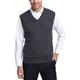 Men's Sweater Vest Pullover Ribbed Knit Regular Knitted Plain V Neck Keep Warm Modern Contemporary Daily Wear Going out Clothing Apparel Fall Winter Black Wine S M L