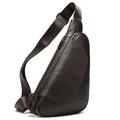 Men's Mobile Phone Bag Sling Shoulder Bag Crossbody Bag Nappa Leather Cowhide Daily Zipper Black Brown Coffee