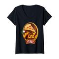 Damen Pizza Italien Passion: I Love Pizza T-Shirt mit V-Ausschnitt