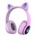 Cuffie LED L400 Flash Con Orecchie di Gatto Carine Con Microfono Auricolare Bluetooth Over-Ear Cuffie Wireless per Gioco Musicale