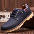 Per uomo Scarpe da ginnastica Scarpe casual da uomo Scarpe comfort Escursionismo Footing Vintage Lavoro Classico Esterno Giornaliero Di pelle Caldo Con lacci intrecciali Nero Blu Kaki Estate Primavera