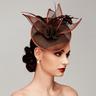 fascinators piuma netto kentucky derby cappello fascinators copricapo con piuma floreale fiore 1pc da sposa corsa di cavalli giorno delle donne melbourne cup copricapo