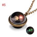 collana pianeta farjing, bagliore nel sistema galassia scuro doppia faccia vetro cupola pianeta collana ciondolo gioielli regalo