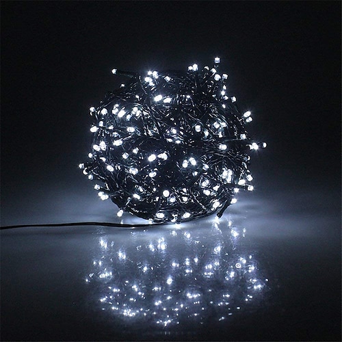 10m 100 led 12v luci di stringa a bassa tensione led ad alta potenza 1 x 12v 2a adattatore caldo bianco bianco blu impermeabile decorativo esterno impermeabile luci da giardino lampada da giardino