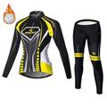 Malciklo Per donna Manica lunga Maglia con pantaloni da ciclismo Inverno Estate Vello Velluto Viola Giallo Rosso Taglie forti Bicicletta Maglietta / Maglia Calzamaglia / Salopette / Corsari Completo