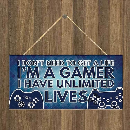 1pc gioco da appendere alla parete, modello di gioco placca segno accessori per arredamento, per negozio di animali, caffetteria, arredamento per la casa, articoli per la casa 4''x8'' (10 cm x 20 cm)