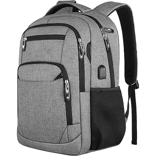 classico zaino per laptop impermeabile antifurto per uomo e donna con porta di ricarica USB borsa da viaggio per computer resistente zaino da scuola adatto per regalo laptop da 18 pollici, regalo di