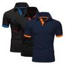 Per uomo POLO Camicia da golf Golf Informale Sport Bavero Manica corta Di tendenza Essenziale Tinta unica Collage 3 pezzi Estate Standard GrigioNeroBlu navy BluVinoBlu Navy GrigioArancioneVino