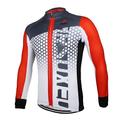 Arsuxeo Per uomo Manica lunga Maglia da ciclismo Nero / verde Bianco rosso Bule / nero Bicicletta Maglietta / Maglia Top Traspirante Asciugatura rapida Design anatomico Gli sport 100% poliestere