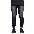 Per uomo Jeans Pareggiatore Pantaloni Pantaloni di denim Tasche Tinta unita Comfort Indossabile Esterno Giornaliero Moda Informale Nero Blu scuro