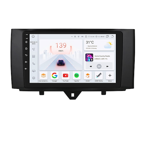 Per mercedes benz smart fortwo 2011-2015 autoradio lettore multimediale android 12 carplay navigazione gps