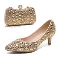 Per donna scarpe da sposa Stiletto Scarpe Bling Bling Scarpe da sera Paillettes cristallo glitterato ingioiellato Matrimonio Feste A pois Tinta unita tacchi da sposa Scarpe da sposa Scarpe da