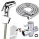 set di spruzzatori per bidet per wc portatili kit per bidet a mano in acciaio inossidabile rubinetto per il bagno set di tubi per ugelli con soffione doccia portatile docking per irrigatore per wc