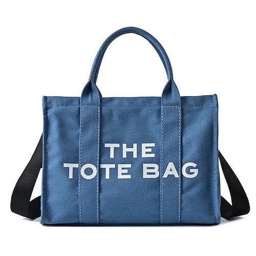 Borsa tote in tela da donna con cerniera – borsa a tracolla minimalista per la scuola, il lavoro e gli spostamenti quotidiani