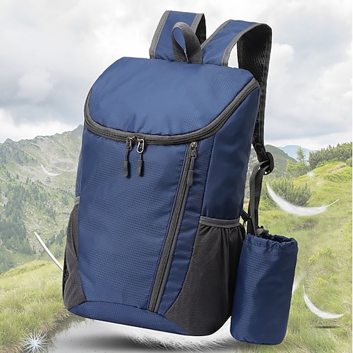 zaino da trekking leggero impermeabile – zaino da viaggio per esterni di grande capacità con porta borraccia, zaino da campeggio resistente per uomini e donne