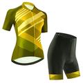 Per donna Maglia con salopette corta da ciclismo Maglia con pantaloncini da ciclismo Manica corta Ciclismo da montagna Cicismo su strada Nero Rosso Blu Pop art Strisce Bicicletta Asciugatura rapida