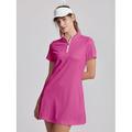 Per donna vestito da golf Grigio scuro Rosa scuro Nero Senza maniche Protezione solare Completo da tennis Abbigliamento da golf da donna Abbigliamento Abiti Abbigliamento