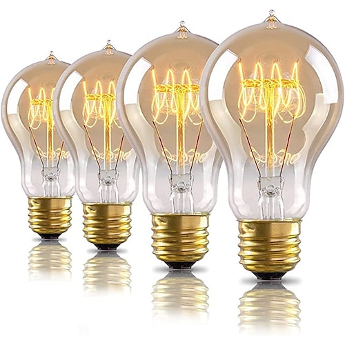 6 pz 4 pz dimmerabile lampadina edison e27 220 v 40 w a19 retro fiala vintage lampadina a incandescenza edison lampada a filamento luce di lampadina decorazione