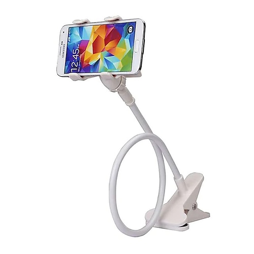 Portacellulare a collo d'oca Flessibile Morsetto a clip Staffa pigra Porta telefono per Interni Da scrivania Comodino Compatibile con Samsung Galaxy iPhone Cellulari con meno di 6,5 pollici Appendini