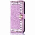 Custodia per iPhone 16e iPhone 16 iPhone 15 Pro Max Plus iPhone 14 13 12 11 Pro Max Mini X XR XS Max 8 7 Plus Custodia a portafoglio Flip Cover con supporto anello magnetico antishock duro strass PU