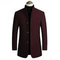 Per uomo Cappotto invernale Cappotto di lana Cappotto Giacca Cappotto corto Ufficio Attività commerciale Autunno inverno Lana Antivento Caldo Capispalla Abbigliamento Essenziale Moderno Tinta unita