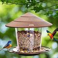 Mangiatoia Per Uccelli Impermeabile Gazebo Da Appendere Mangiatoie Per Uccelli Contenitore Da Esterno Con Corda Per Appendere L'alimentazione Tipo Di Casetta Mangiatoia Per Uccelli Aves Decor Arredamento Da Giardino