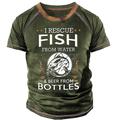 Per uomo Lettera Maglietta Manica Corta maglietta Stampa 3D Girocollo Camicia Moda Essenziale Classico Streetwear Casuale Quotidiano Nero Blu Verde Estate Abbigliamento S M L XL 2XL 3XL 4XL