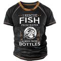 Per uomo Lettera Maglietta Manica Corta maglietta Stampa 3D Girocollo Camicia Moda Essenziale Classico Streetwear Casuale Quotidiano Nero Blu Verde Estate Abbigliamento S M L XL 2XL 3XL 4XL