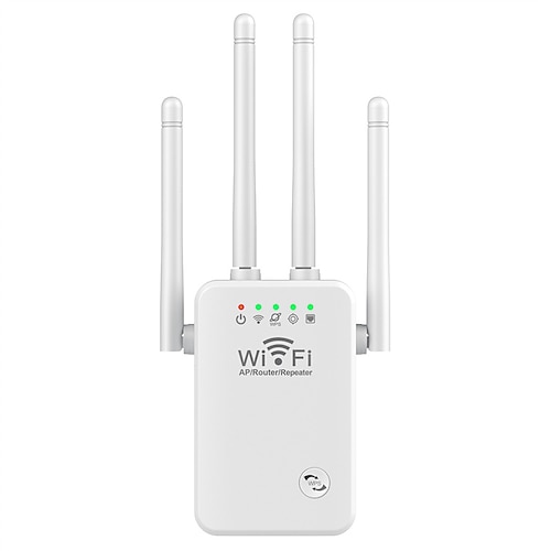 amplificatore di segnale wifi estensori wifi 2.4 ghz ripetitore di segnale 300Mbps facile configurazione 4 antenne a lungo raggio per la casa con porta ethernet