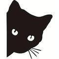 2 pezzi per auto gatto nero che sbircia adesivo divertente decalcomania in vinile car styling accessori decorativi decorazione esterna per auto