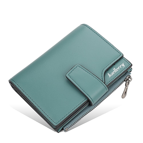portafoglio bifold in similpelle viola da donna – elegante portamonete con cerniera e porta carte per l'uso quotidiano e come regalo