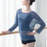 Top da balletto traspirante Split Joint Women's Training Performance manica lunga modal