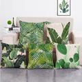 1 set di 5 pezzi foglia verde serie botanica copricuscino moderno decorativo federa cuscino per camera da letto camera da letto divano sedia auto cuscino esterno per divano divano letto sedia verde