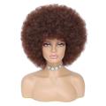 Parrucca afro - Parrucca afro bionda anni '70 per donna parrucche morbide afro crespi capelli ricci con frangia Parrucca riccia afro anni '70 dall'aspetto naturale per uomo Parrucca bionda afro