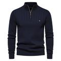 Per uomo Pullover Maglione Maglione con zip Maglione polo pullover A coste Maglia Standard Lavorato a maglia Liscio Colletto alla coreana Contemporaneo moderno Ufficio Da tutti i giorni Abbigliamento