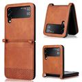 custodia in pelle per samsung galaxy z flip5 flip 5 4 3 flip4 flip3 5g slot porta carte ibridi custodia protettiva per portafoglio per telefono funda coque per samsung galaxy z flip 5 4