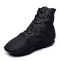 Unisex Scarpe da danza classica Scarpe per danza jazz Scarpe da ginnastica da ballo Liscio Prestazioni Da allenamento Sneaker Mezzepunte Piatto Con lacci intrecciali Rosso Bianco Nero