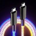 cavo rgb a ricarica rapida 100w luce respiratoria 66w tipo c cavo dati usb c per iphone samsung android micro cavo di ricarica rapida 30w