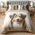 set copripiumino personalizzato set biancheria da letto personalizzato 2 pezzi/3 pezzi piumino con foto regali personalizzati per famiglia, animali domestici, amici, coppie personalizzati su misura