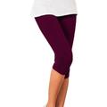 Per donna Pantaloni da yoga Protezione Solare Controllo addominale Sollevamento glutei Vita Alta Yoga Fitness Allenamento in Palestra Leggings Capri Pantaloni Lilla Nero Bianco Gli sport