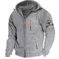 Per uomo Stampe astratte Cowboy Felpe Manica lunga Felpe Con cappuccio Di tendenza Giornaliero Da mare Per uscire Primavera Autunno Grigio chiaro Blu scuro Grigio Abbigliamento progettista S M L XL