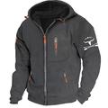 Per uomo Stampe astratte Cowboy Felpe Manica lunga Felpe Con cappuccio Di tendenza Giornaliero Da mare Per uscire Primavera Autunno Grigio chiaro Blu scuro Grigio Abbigliamento progettista S M L XL
