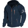 Per uomo Stampe astratte Cowboy Felpe Manica lunga Felpe Con cappuccio Di tendenza Giornaliero Da mare Per uscire Primavera Autunno Grigio chiaro Blu scuro Grigio Abbigliamento progettista S M L XL